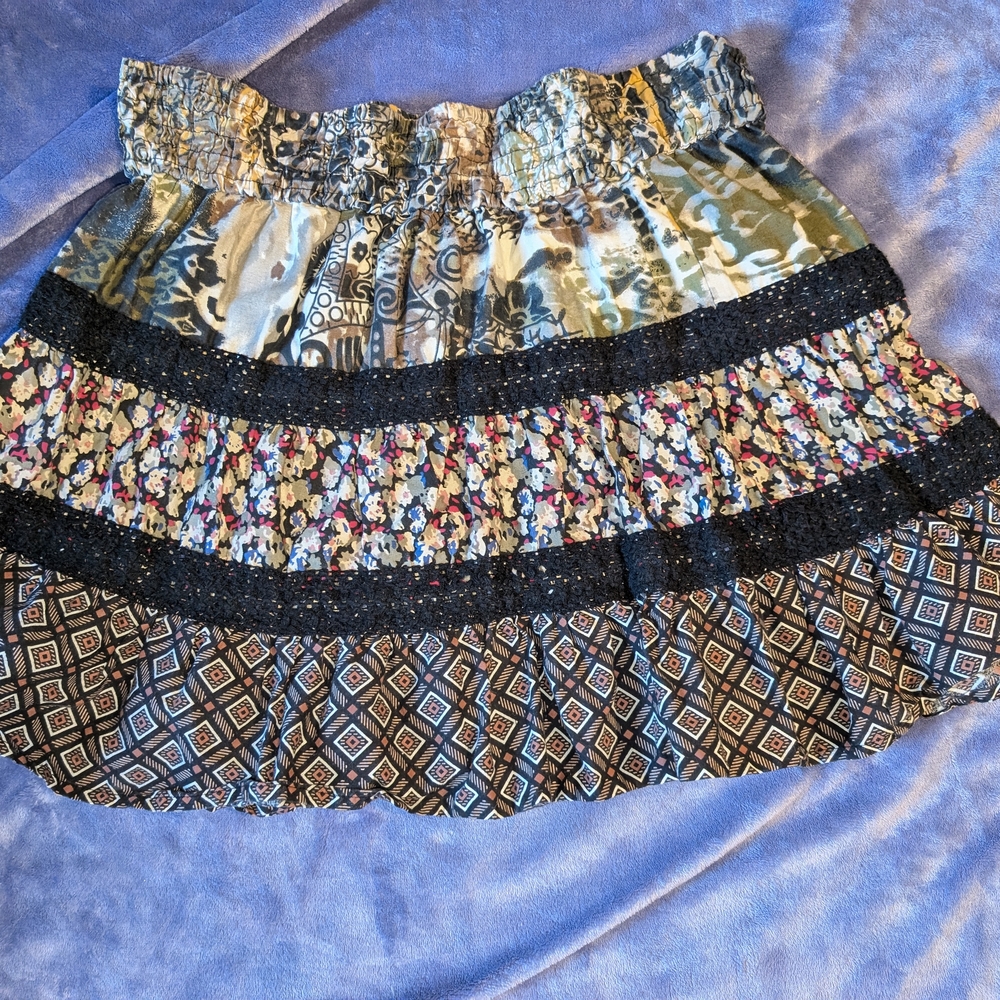 Multicolor Patterned Women's Skirt